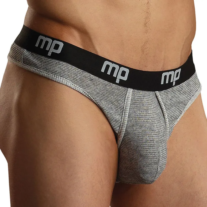 Male Power Male Sex Toys Male Power Heather Stripe Lo Rise Enhancer Grey Medium