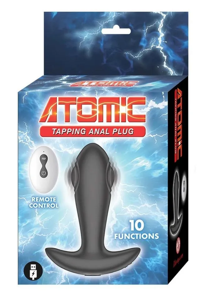 Male Sex Toys Atomic Atomic Tapping Rechargeable Silicone Anal Plug