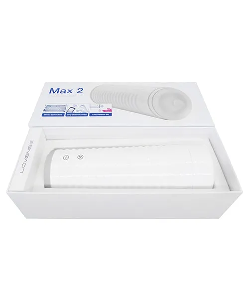 Male Sex Toys Hytto Pte Ltd Lovense Max 2 Rechargeable Male Masturbator w White Case Clear Sleeve