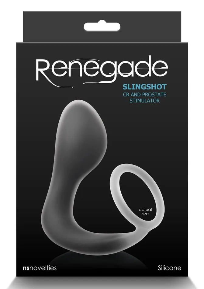 Male Sex Toys Renegade Slingshot Silicone Cock Ring and Prostate Plug Renegade