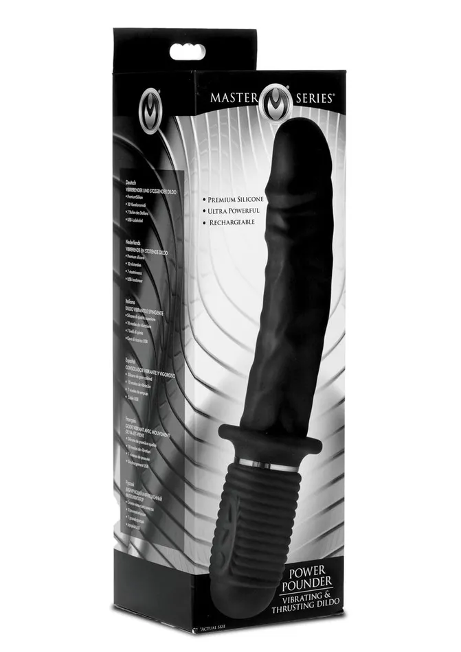 Master Series Female Sex Toys Master Series Power Pounder Vibrating and Thrusting Silicone Dildo