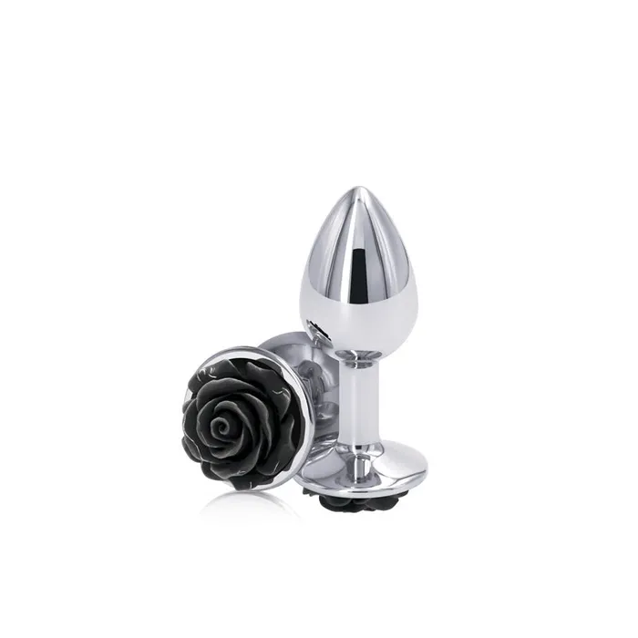 NS Novelties Anal Rear Assets Rose Small Chrome 76 cm with Black Rose Base