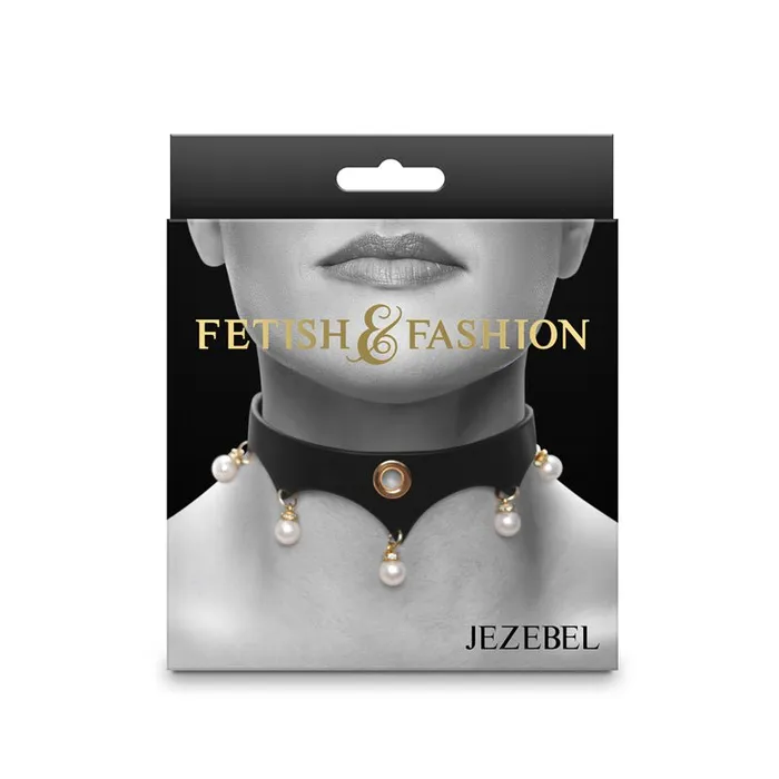 NS Novelties Fetish Fashion Jezebel Collar Black Collar Anal