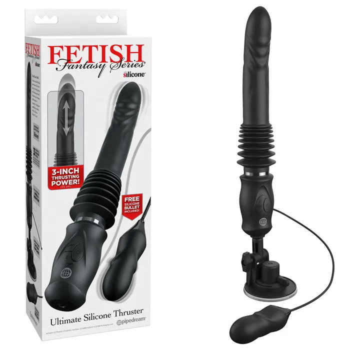 Pipedream FFS Ultimate Silicone Thruster Black USB Rechargeable Thrusting Vibrator Vibrators