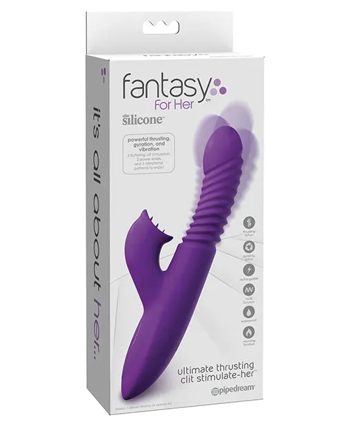 Pipedream Products Fantasy for Her Ultimate Thrusting Clit StimulateHer Purple Vibrators