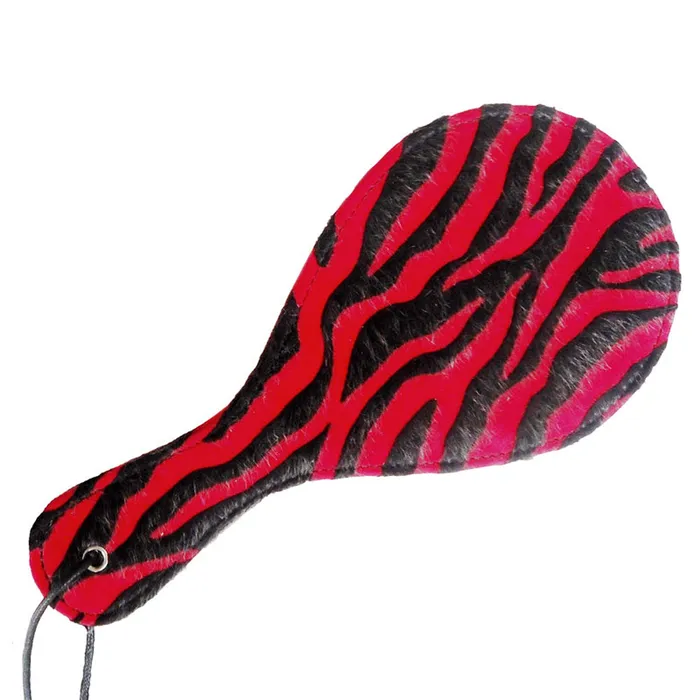 Ruff Doggie Styles Male Sex Toys Faux Leather Red Zebra Print Paddle