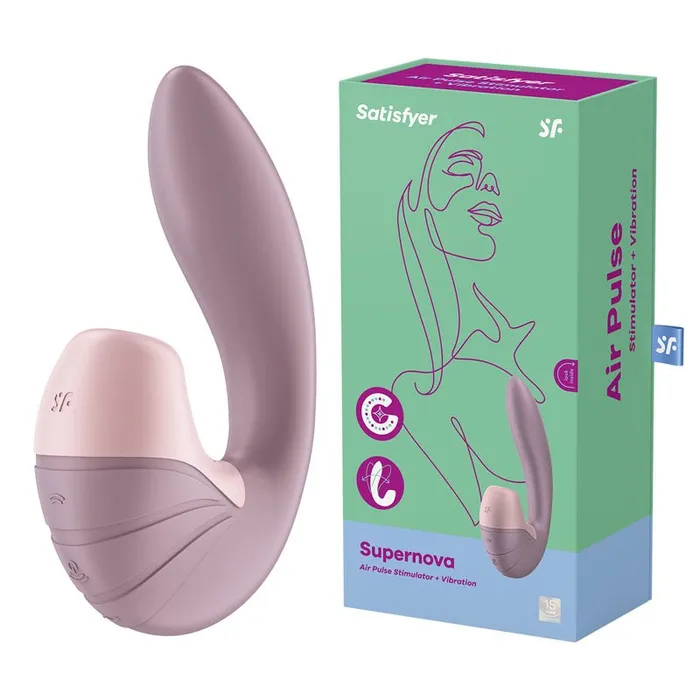 Satisfyer Vibrators Satisfyer Supernova Old Rose USB Rechargeable Vibrator with Air Pulsation