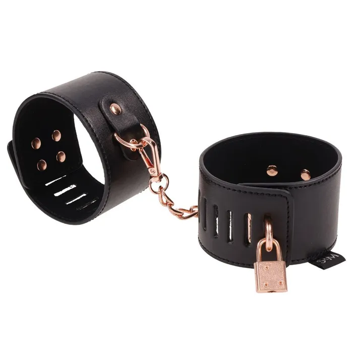 Sportsheets Anal Sex Mischief Brat Locking Cuffs BlackRose Gold