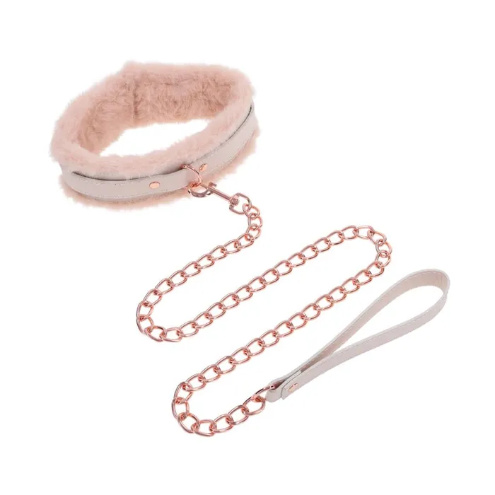 Sportsheets Male Sex Toys Peaches n Creame Fur Collar with Leash