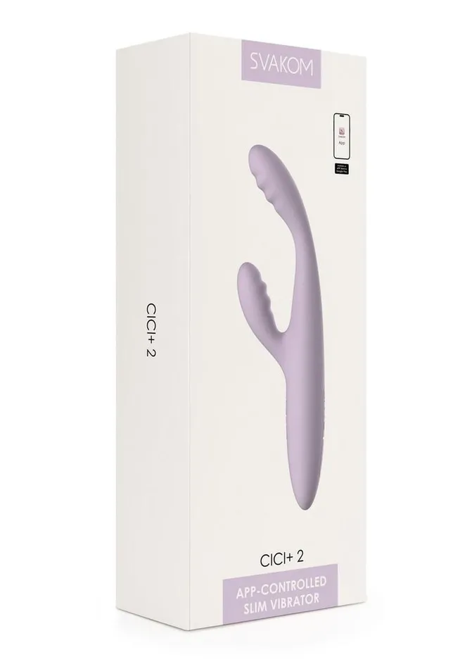 Svakom Cici Plus 2 Rechargeable Silicone App Controlled GSpot Warming Vibrator Svakom Female Sex Toys