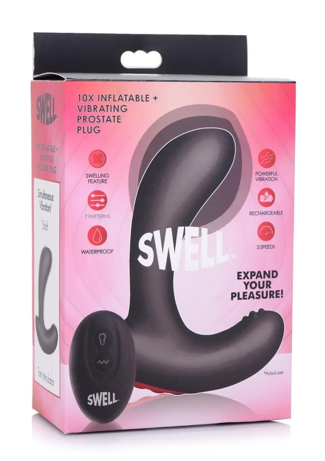 SWELL Male Sex Toys Swell 10x Inflatable Vibrating Silicone Rechargeable Prostate Plug