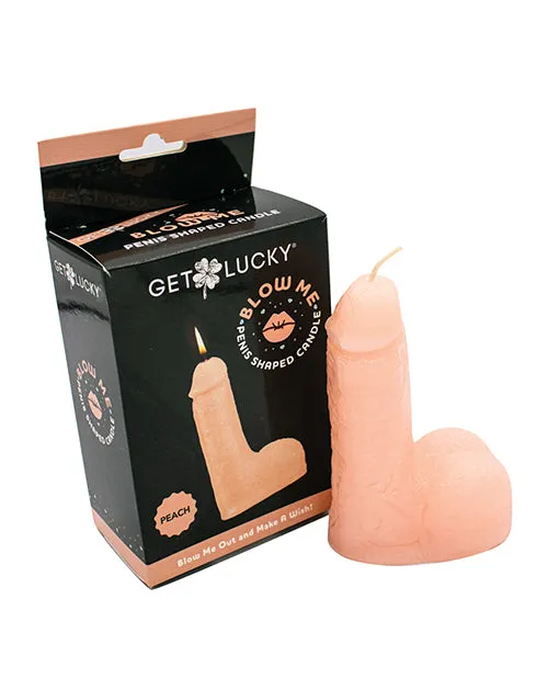 Thank Me Now INC Male Sex Toys Get Lucky 5 Blow Me Penis Candle Peach