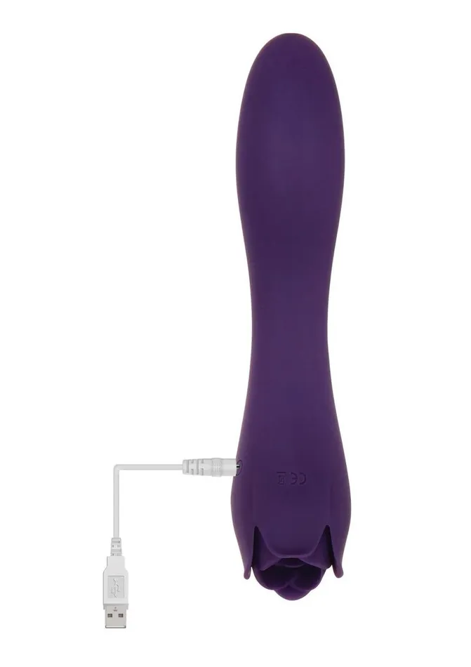 Thorny Rose Rechargeable Silicone DualEnd Vibrator Evolved Female Sex Toys