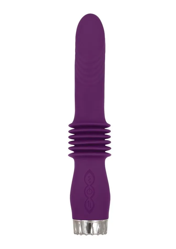 Vibrators Adam and Eve Adam and Eve Deep Love Thrusting Silicone Rechargeable Wand