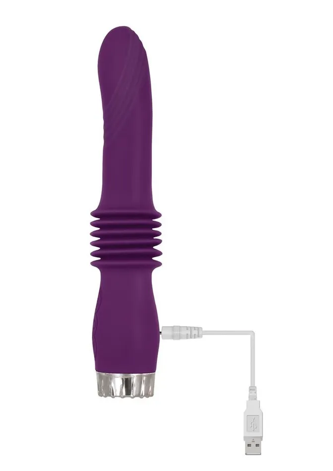 Vibrators Adam and Eve Adam and Eve Deep Love Thrusting Silicone Rechargeable Wand