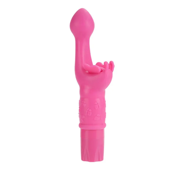 Vibrators California Exotic California Exotic Silicone Butterfly Kiss Pink