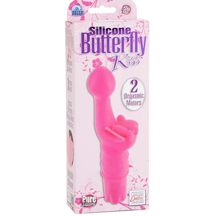 Vibrators California Exotic California Exotic Silicone Butterfly Kiss Pink