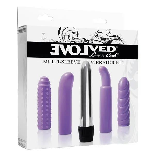 Vibrators MultiSleeve Vibrator Kit Silver Evolved