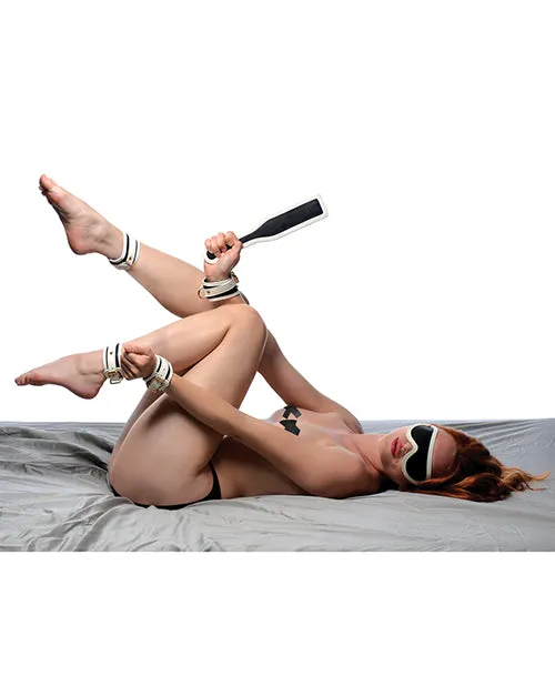 Xr LLC Dildos Master Series Kink in the Dark Glowing Cuffs Blindfold Paddle Set