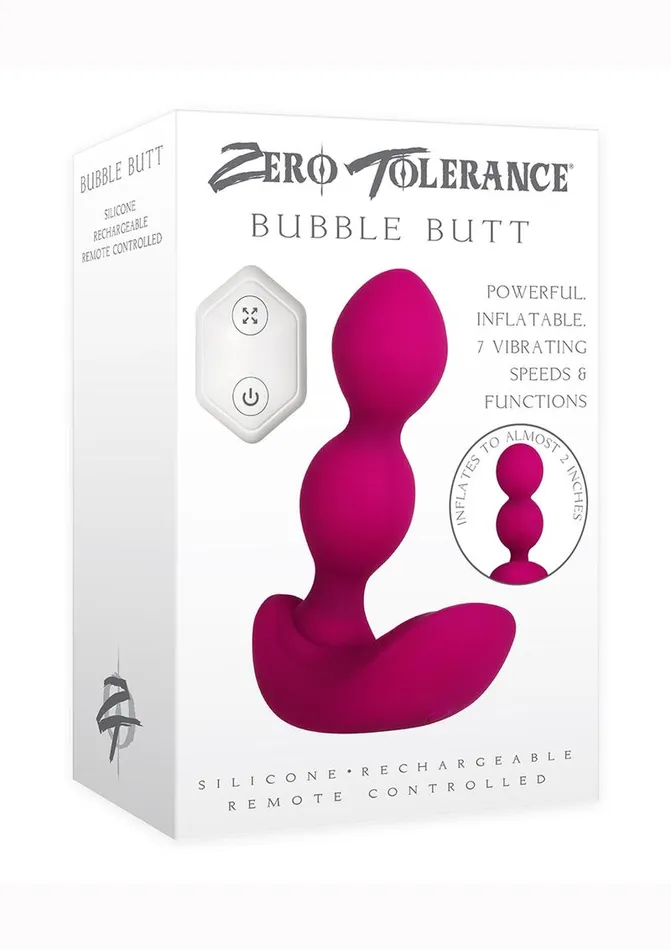 Zero Tolerance Male Sex Toys Zero Tolerance Bubble Butt Silicone Inflatable Rechargeable Anal Plug with Remote Control