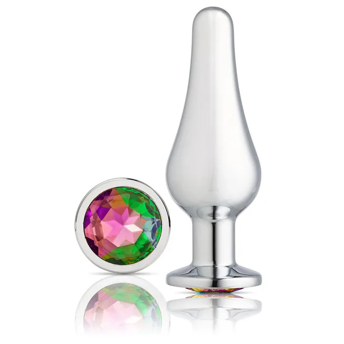 Anal Cloud 9 Novelties Cloud 9 Novelties Gems Silver Chrome Tall Plug Large