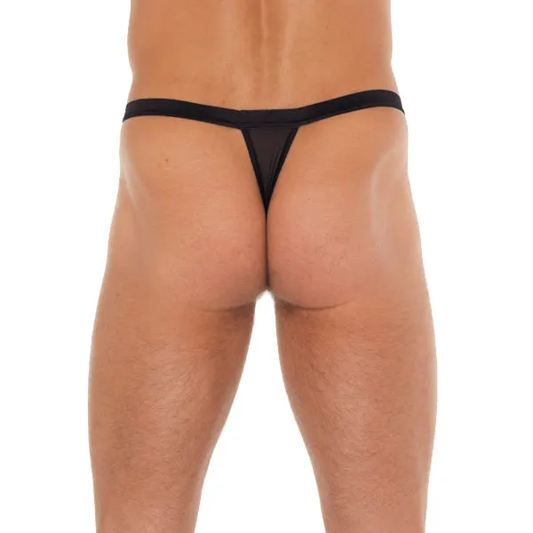 Anal Mens Black GString With Red Pouch Rimba Anal Mens Black GString With Red Pouch Rimba