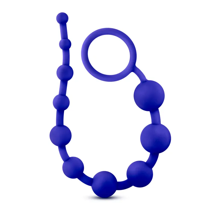 Blush Novelties Anal Luxe Silicone 10 Beads Indigo