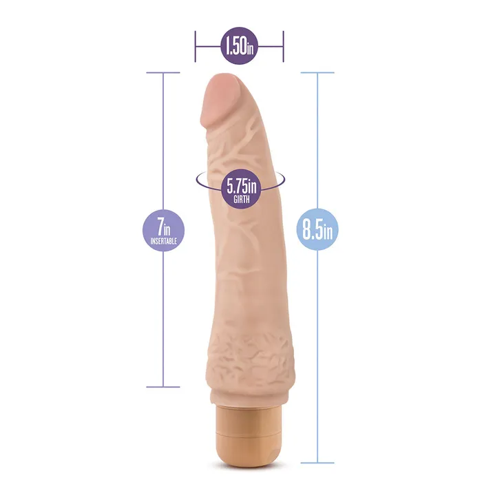 Blush Novelties Dildos Dr Skin Cock Vibe 7 Vibrating 85 Inch Dildo