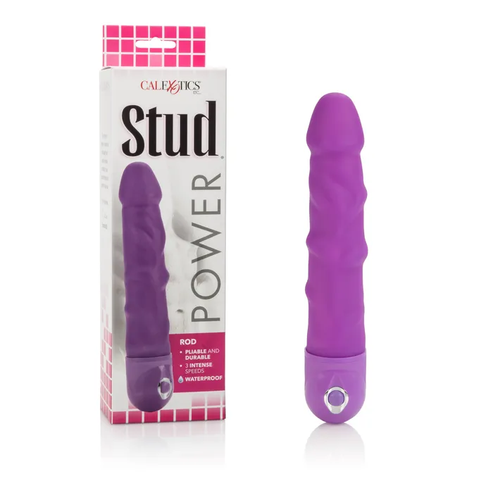 CalExotics Dildos Waterproof Power Stud Rod Dong Purple