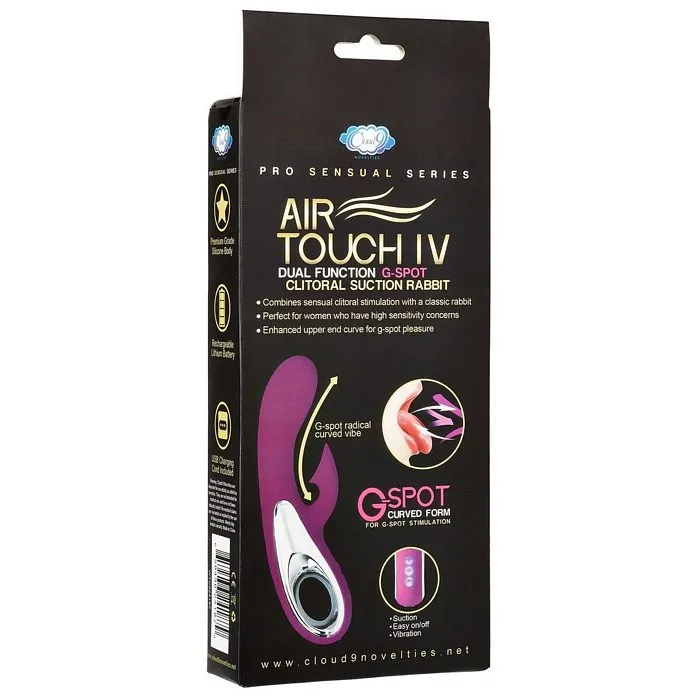 Cloud 9 Novelties Female Sex Toys Pro Sensual Air Touch Iv G Spot Dual Function Clitoral Suction