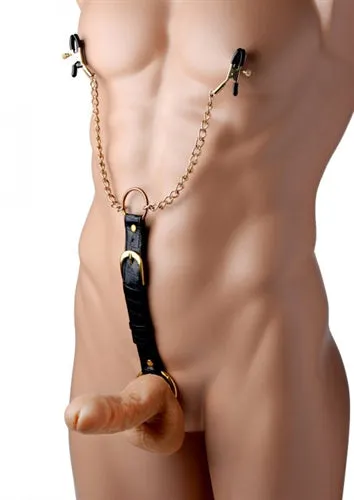 Couples XR Brands Master Series Penitentiary Nipple Clamps and Cockring Set