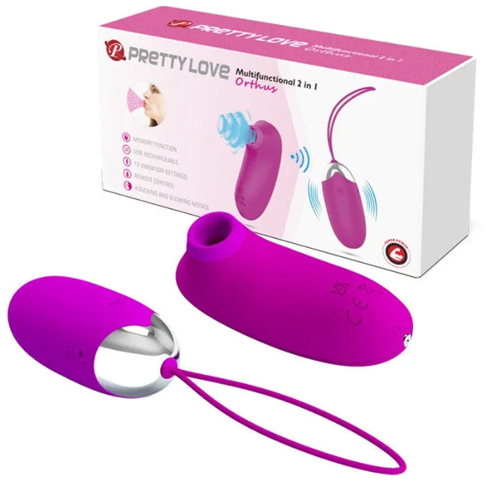 Female Sex Toys Remote Control Egg Vibe Clit Sucker Orthus PRE