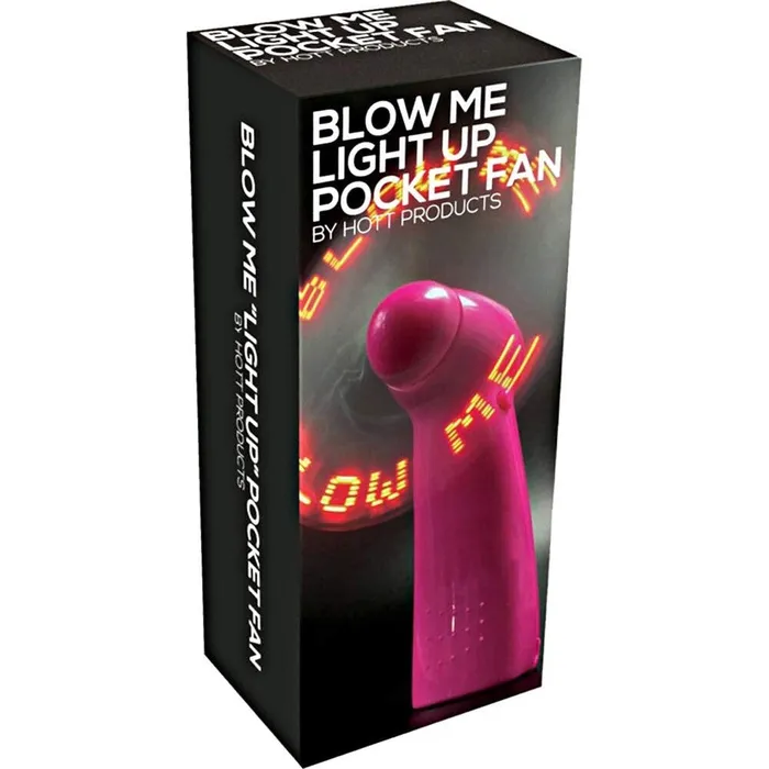 Hott Products Vibrators Blow Me Light Up Pocket Fan Pink