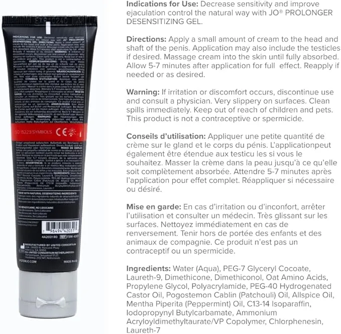 Jo Enhancement Prolonger Gel JO Enhancers