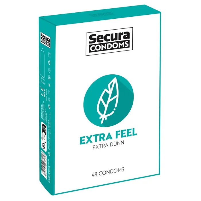 Male Sex Toys Secura Condoms Secura Extra Feel Condoms 48 Pack