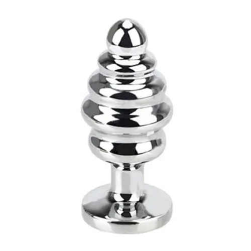 OEM Anal Rabbit Tail With Spiral Silver Butt Plug