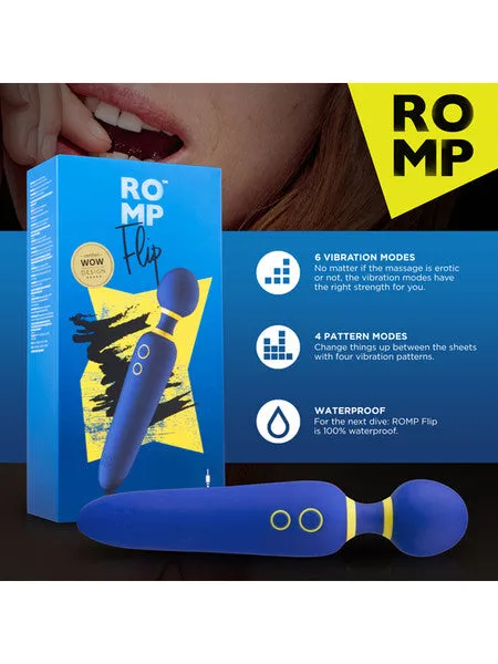 ROMP FLIP CORDLESS MASSAGER WAND BLUE Not specified Vibrators