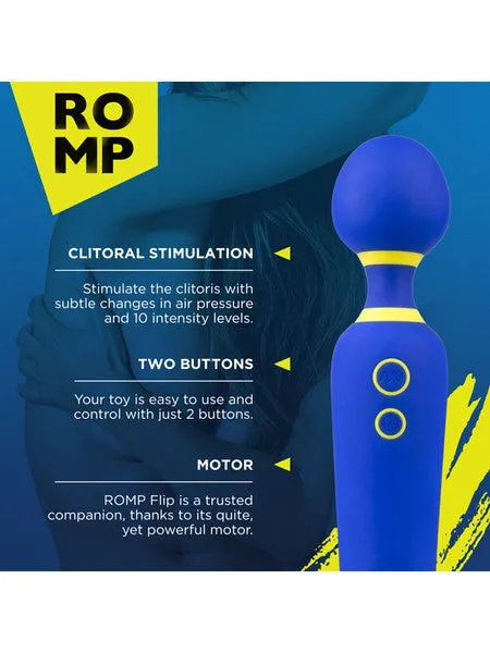 ROMP FLIP CORDLESS MASSAGER WAND BLUE Not specified Vibrators