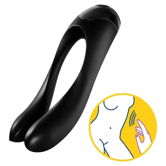 Satisfyer Candy Cane Finger Vibrator Black HOL Vibrators