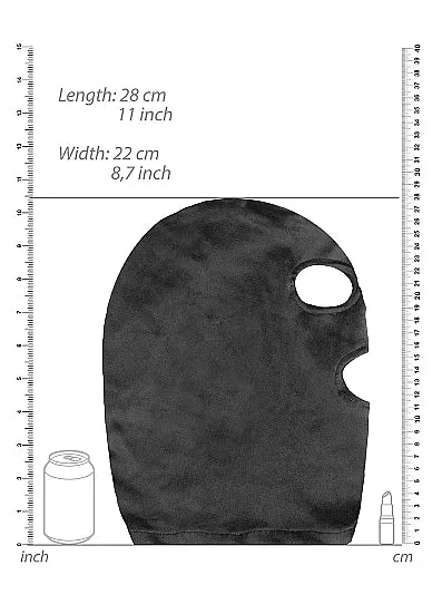 SHOTS AMERICA Velvet Velcro Mask With Mouth Eye Opening Black Anal
