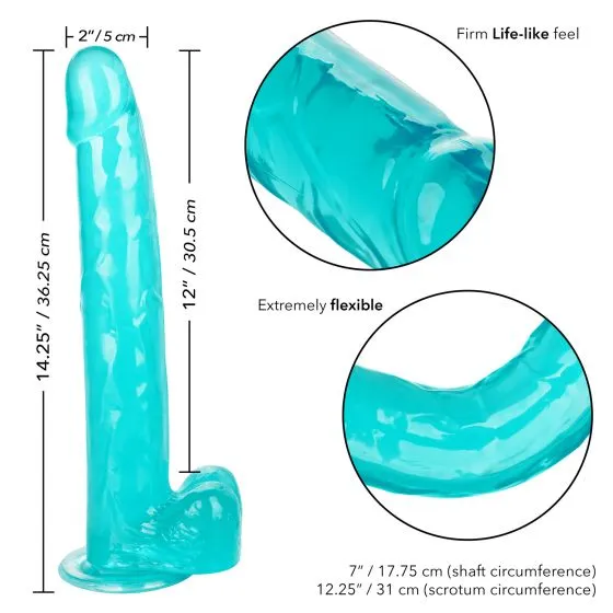 Size Queen 12in Blue California Exotic Novelties Vibrators