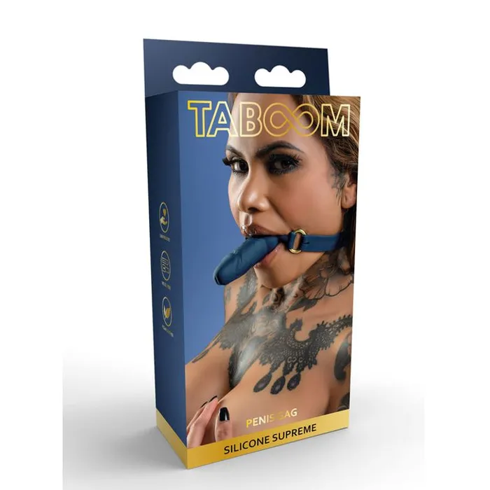 Taboom Male Sex Toys Taboom Silicone Supreme Penis Ball Gag Blue