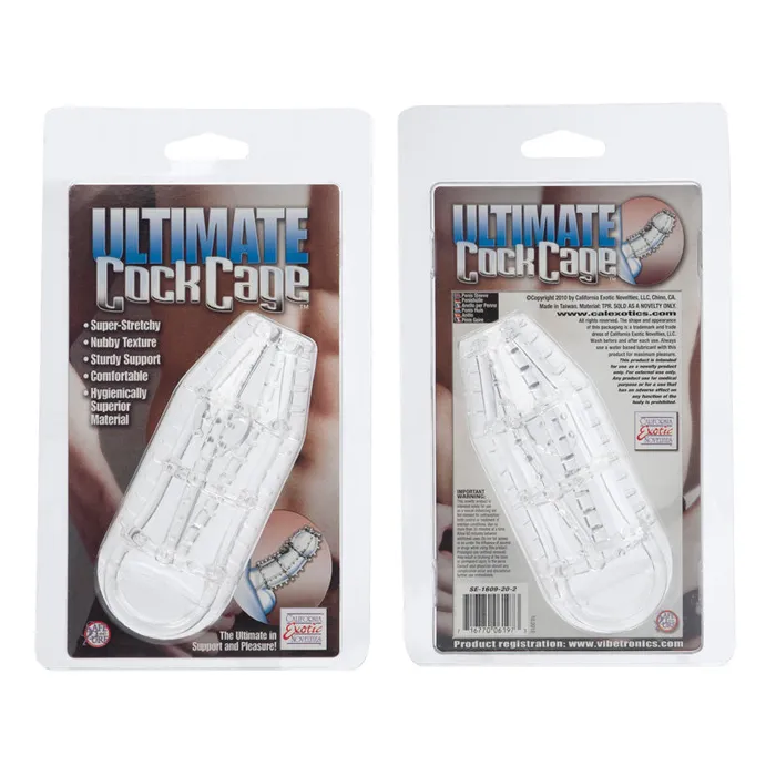 Ultimate Cock Cage Enhance Clear California Exotic Novelties Male Sex Toys