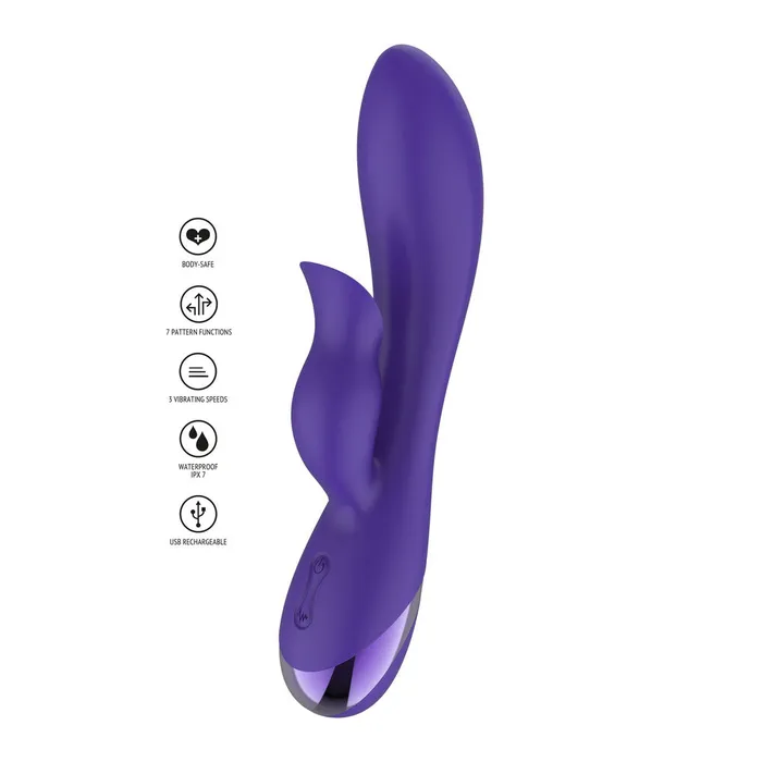 Xocoon Unchained Love Clit And GSpot Rabbit Vibrator Purple Xocoon Vibrators