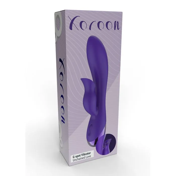 Xocoon Unchained Love Clit And GSpot Rabbit Vibrator Purple Xocoon Vibrators