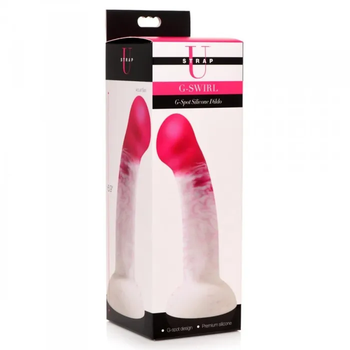 XR Brands Dildos Strap U Gswirl Gspot Dildo Silicone Pink