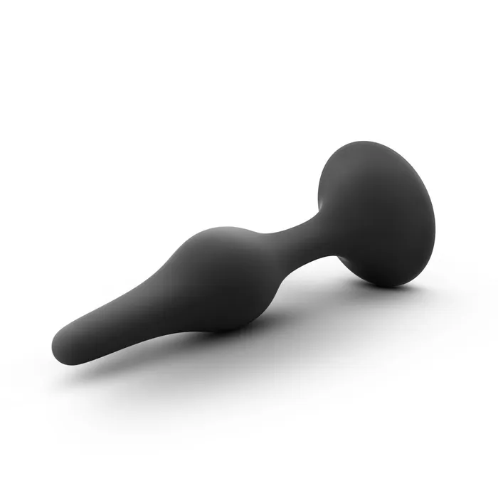 Anal Adventures Platinum Silicone Beginner Plug Medium Black Blush Novelties Male Sex Toys