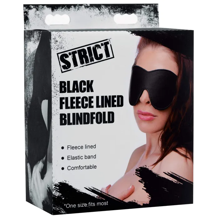 Anal Black Fleece Lined Blindfold XR Brands Strict