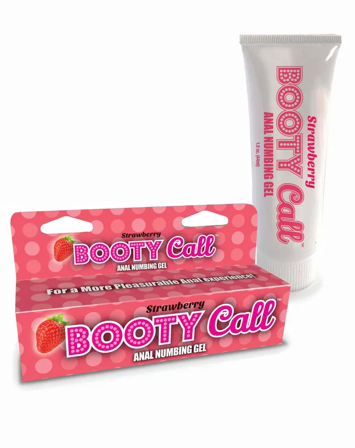 Anal Little Genie Booty Call Anal Numbing Gel 15 Oz Strawberry