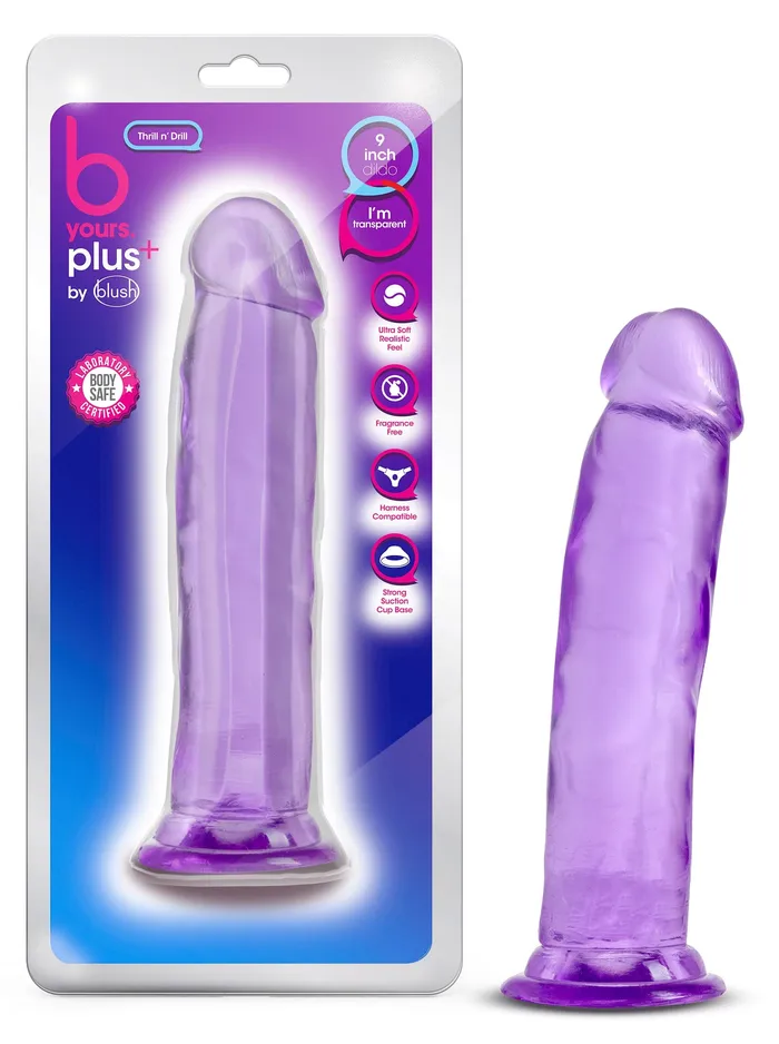 Blush Novelties B Yours Plus Thrill N Drill Purple Vibrators